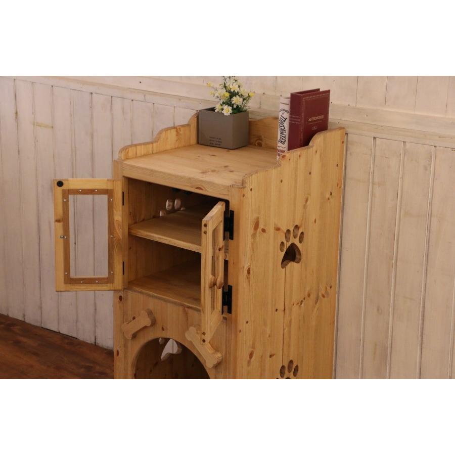 日本製】ペットハウス・W450 ペット用家具 犬小屋 収納スペース