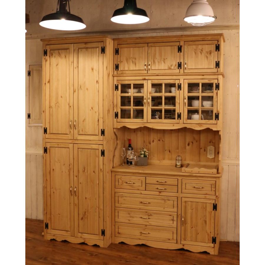 日本製】COUNTRY・カップボード＆パントリーセット 食器棚 収納