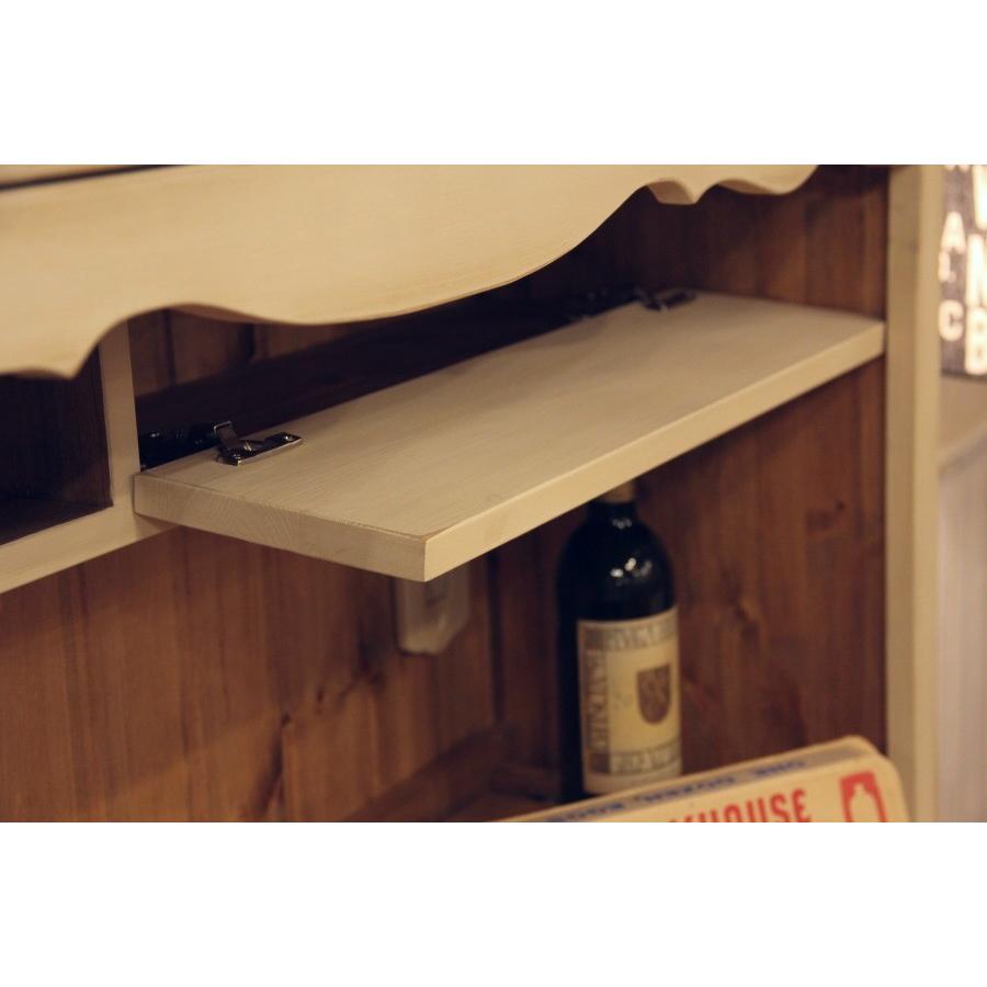 日本製】クラシック・4ガラスドアカップボード・W1200 カントリー家具