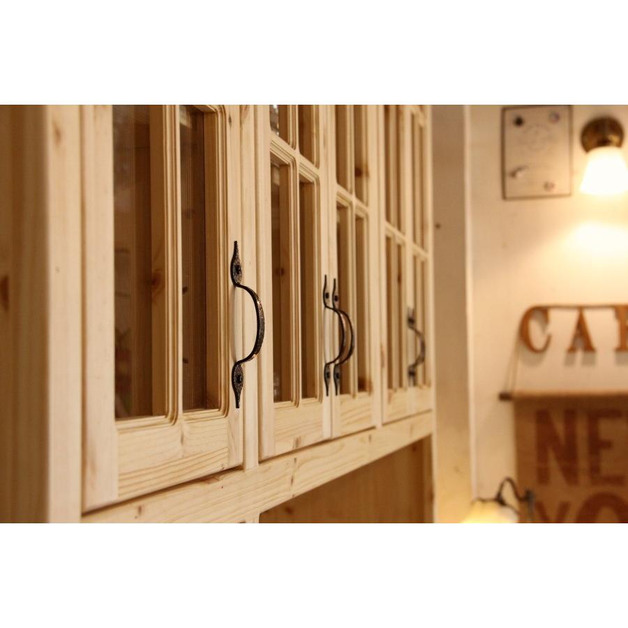 日本製】カントリー・6ガラスドア・カップボード・W1650 カントリー