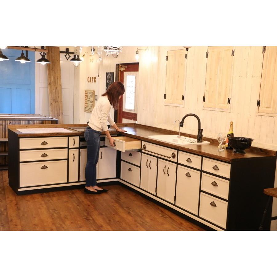 西海岸風 オーダー お洒落 エレガンス 選べる 日本製 キッチン ニューヨークスタイルキッチン ｌ型 クラシック クラシック キャンドールインテリア Ktn カントリー 手作り 3030 2150 Rfm Ktn