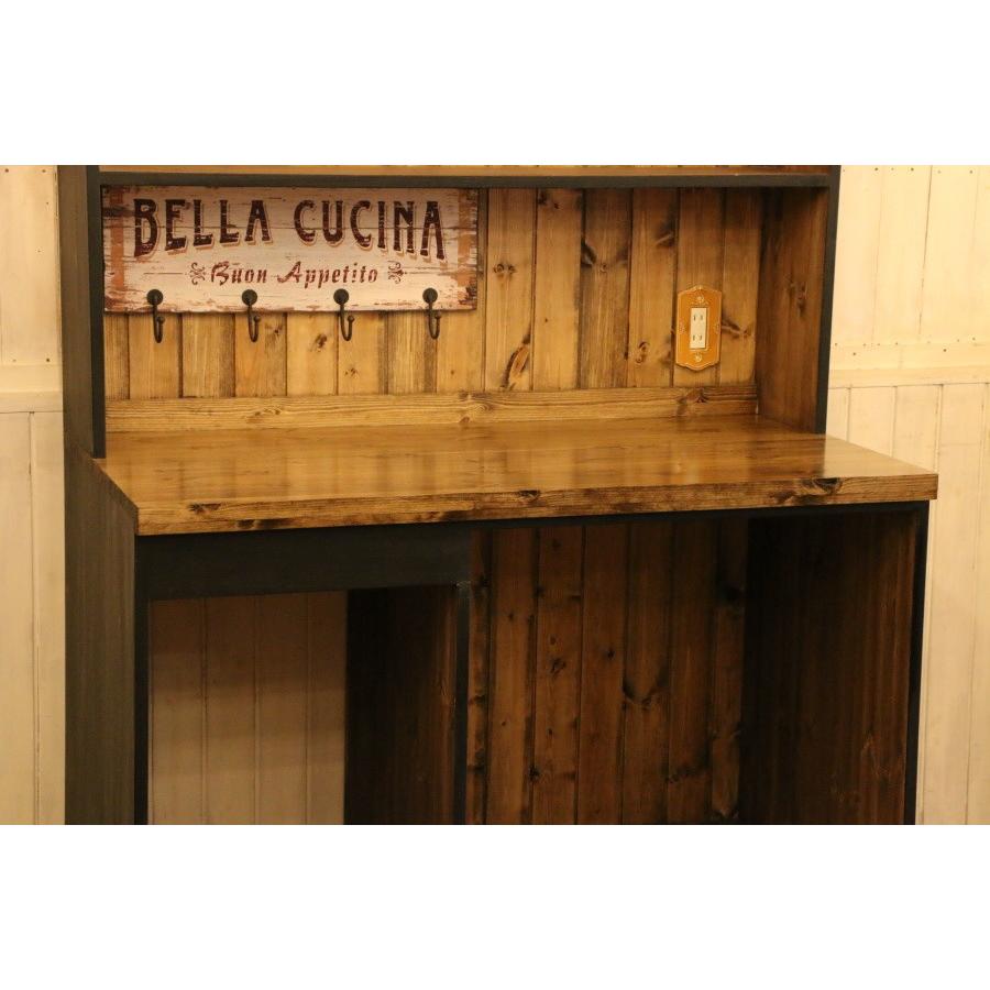 焼印あり Aunt Stella's ウォールキャビネット アメリカンカントリー 日本製】 ニューヨークスタイル ディスプレイ キャビネット W1200