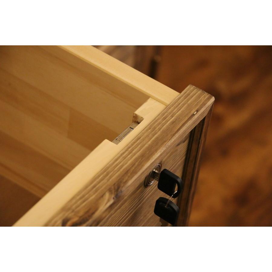 3チェスト クラシック キャビネット 鍵付き W1100 オーダー家具 選べる