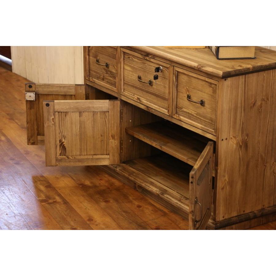 3チェスト クラシック キャビネット 鍵付き W1100 オーダー家具 選べる