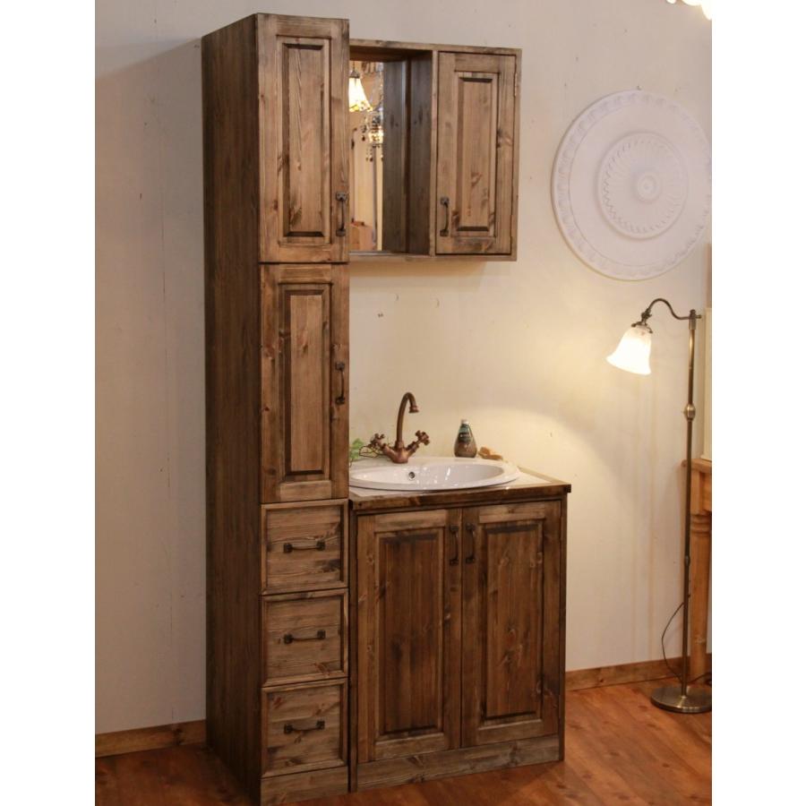 洗面台 収納棚付き 幅900 カントリー家具 オーダー家具 北欧 無垢