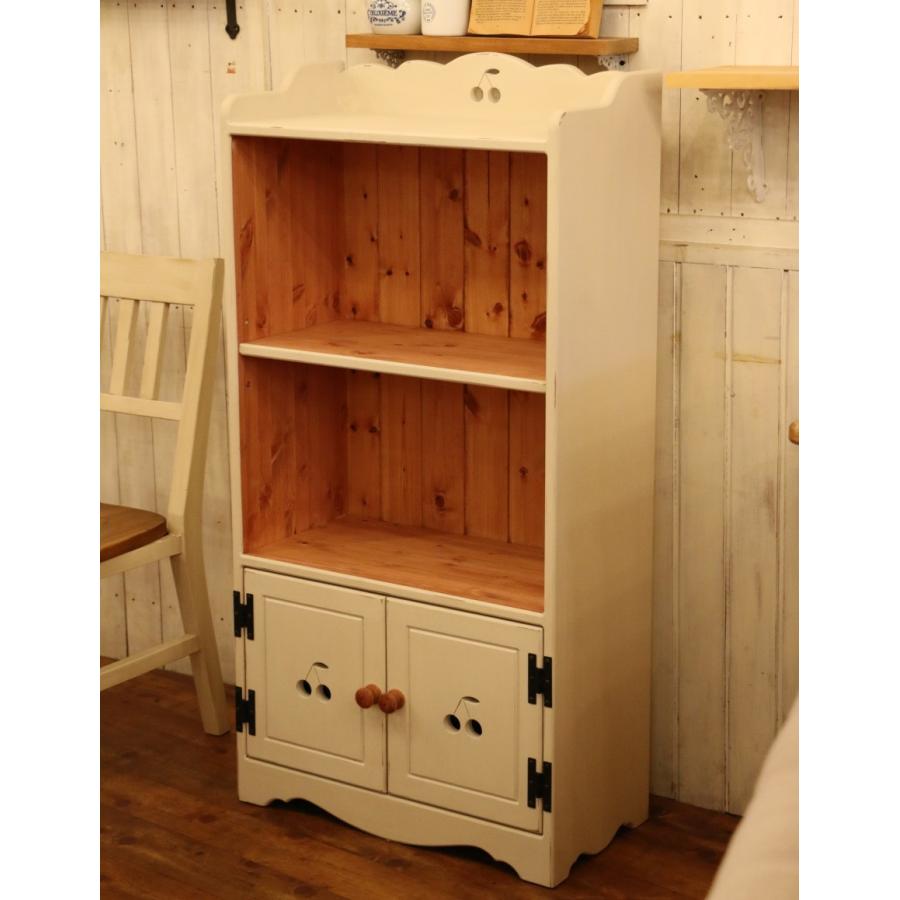 NC 本棚 さくらんぼ チェリー 完成品 北欧 無垢 パイン材 本 DVD 奥行