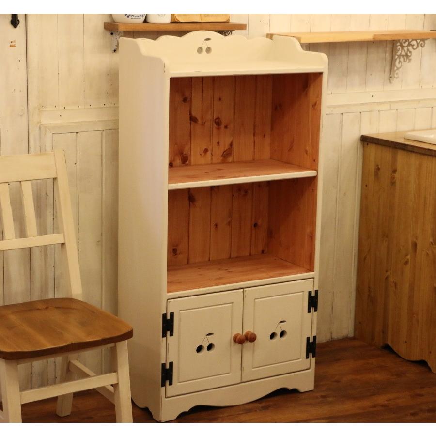 NC 本棚 さくらんぼ チェリー 完成品 北欧 無垢 パイン材 本 DVD 奥行