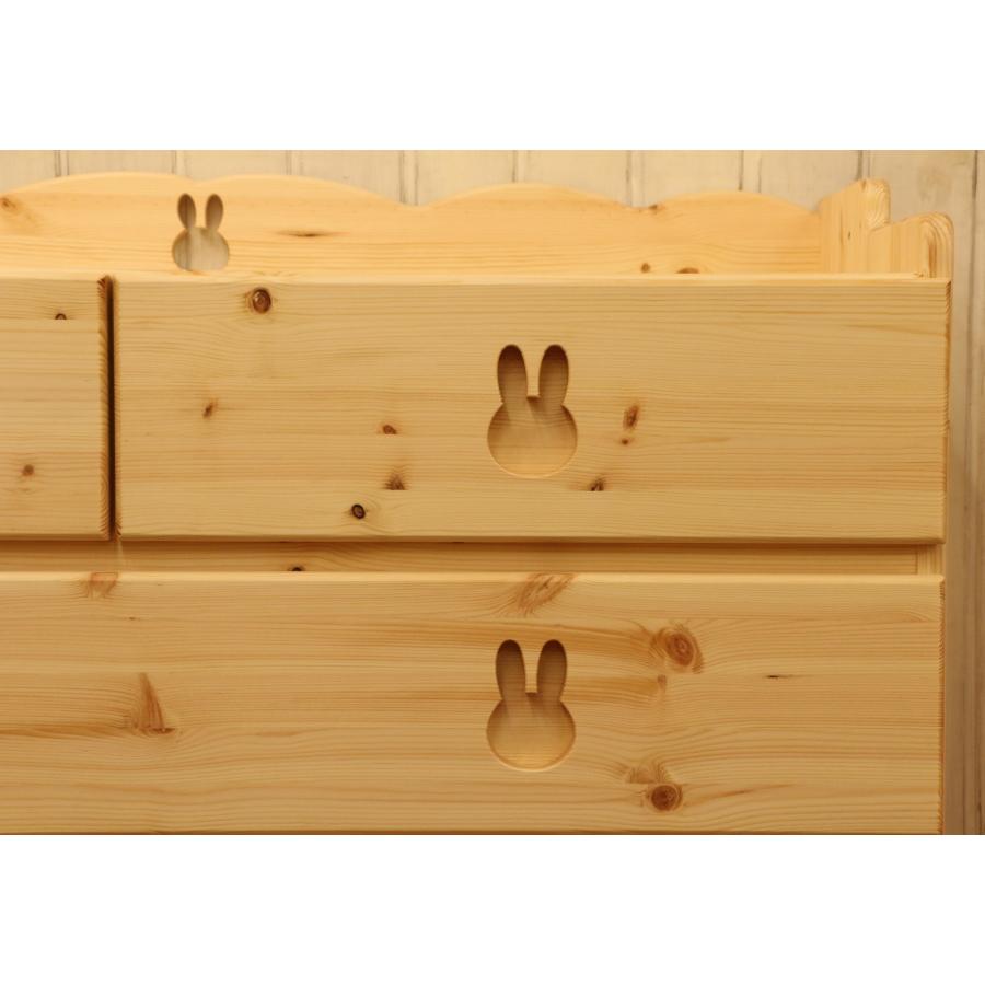 ベビー チェスト うさぎ オーダーメイド カントリー家具 完成品 選べる