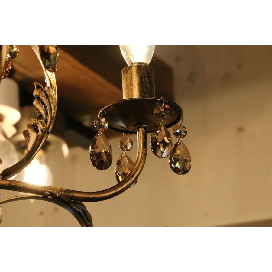 売切れ続出中 Vague ヴォーグ 5灯 Sw シャンデリア インダストリアル ヴィンテージ アンティーク シャンデリア 照明 ゴールド ブロンズ スワロフスキー 限定製作