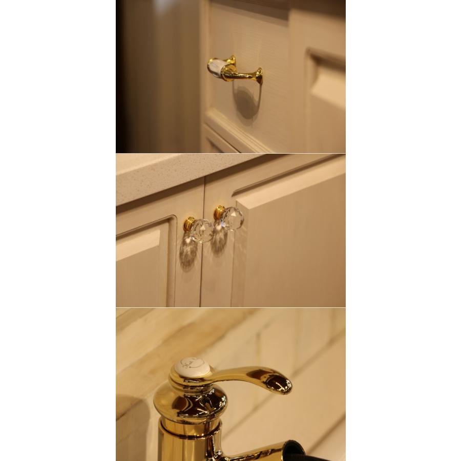 クォーツストーン天板】クラシック・ウォッシュキャビネット（洗面台