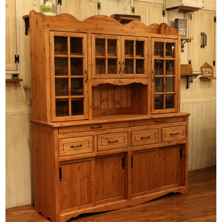 カップボード 幅160 日本製 カントリー 家具 手作り 木 木製 北欧 無垢 ナチュラル キッチン ゴミ箱 収納力 引き出し 上置き オーダー キッチンボード キャンドールインテリア 通販 Yahoo ショッピング