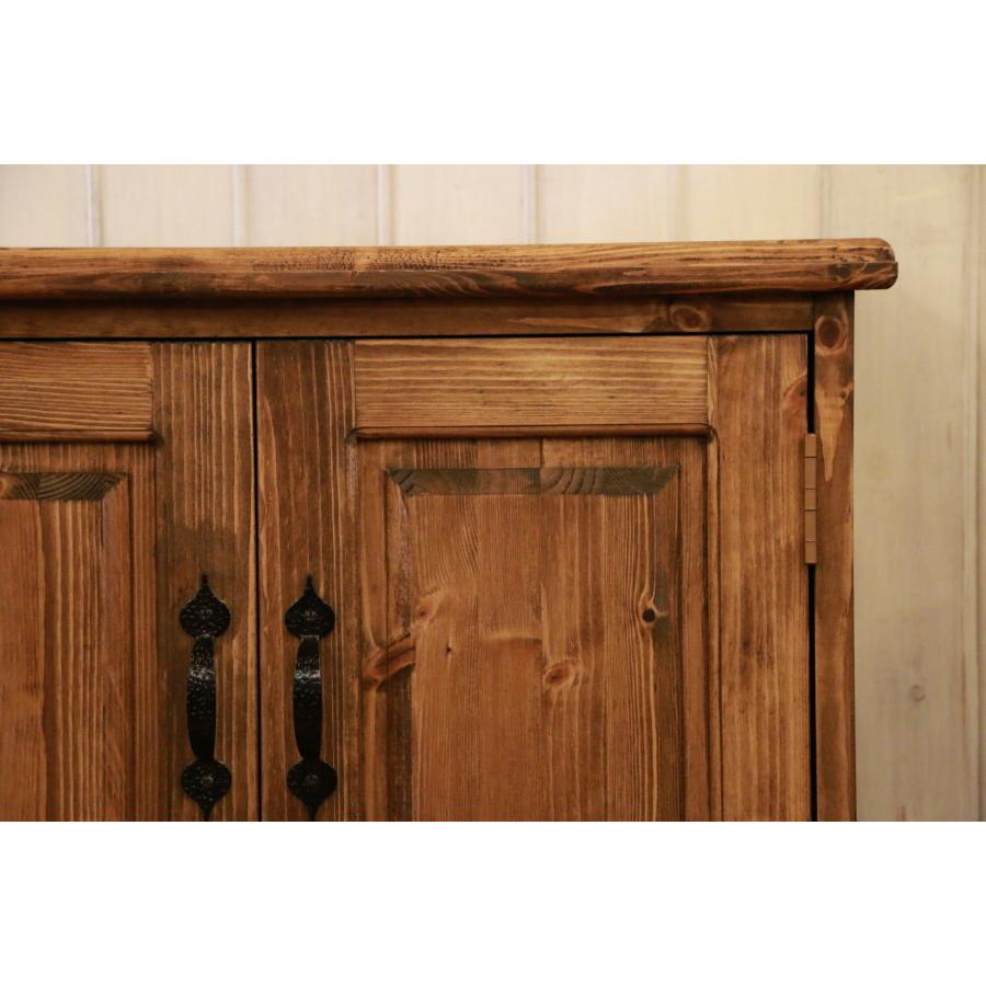 ⚫︎お値下げ⚫︎木製テレビボード アンティーク風 無垢材風 キャメル】アンティーク風 無垢材 テレビボード＜アンティーク風 家具