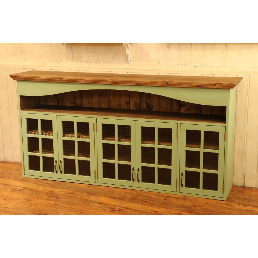 アンティーク調　家具　戸棚　吊り戸棚　収納家具 楽天市場】横型キャビネット キッチン吊り戸棚 アンティークブラウン