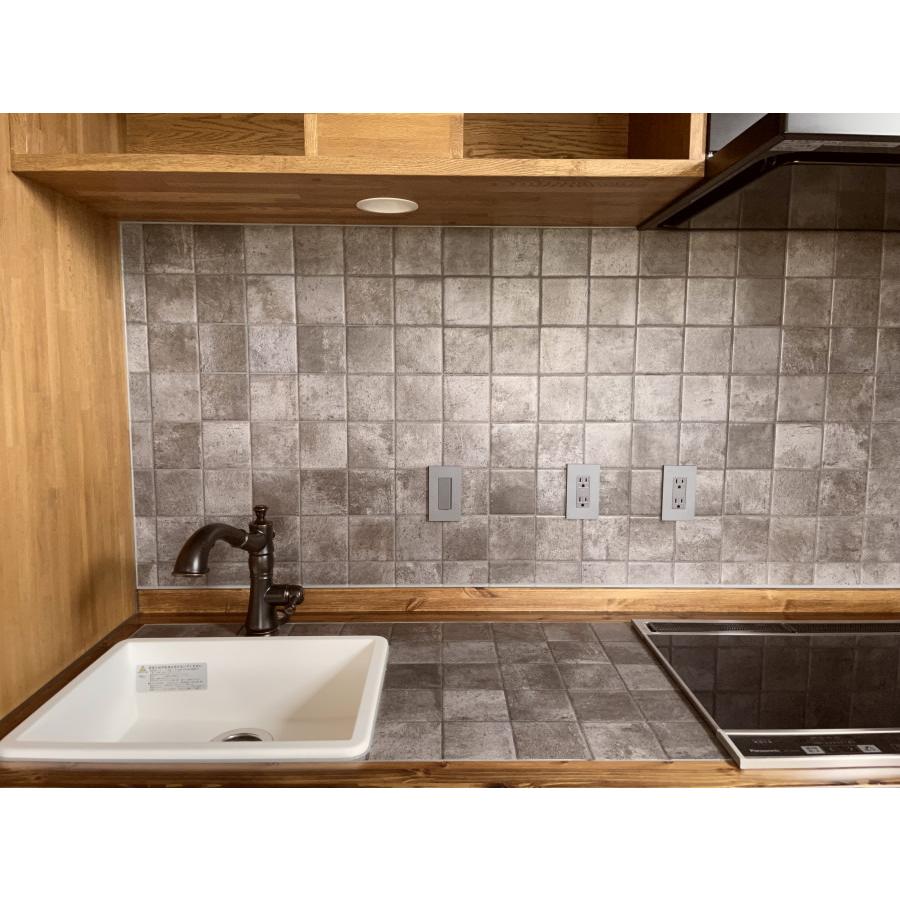 カントリー キッチン W1800 I型 タイル天板 オーダー家具 サイズ変更