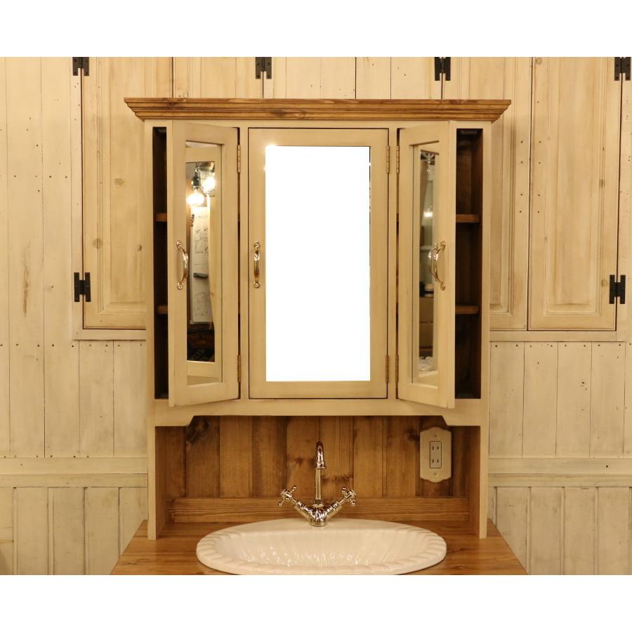 洗面台 クラシック ウォッシュスタンド W900 日本製 鏡 三面鏡 洗面