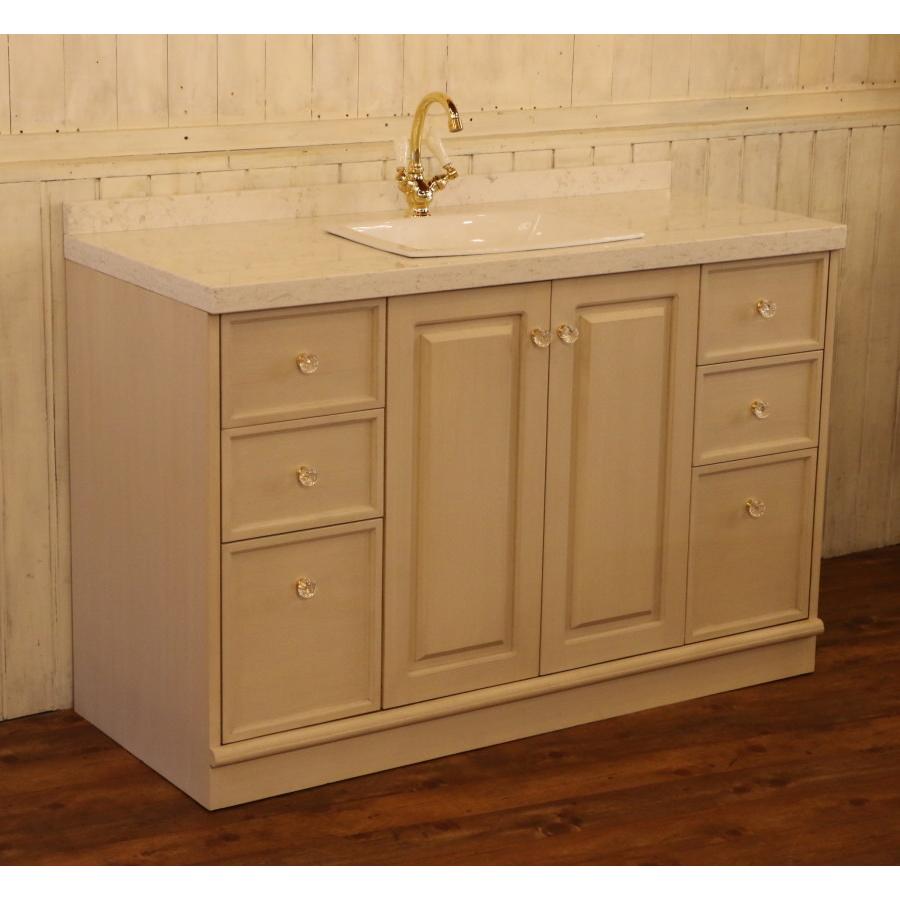 クォーツストーン天板 】クラシック・ウォッシュキャビネット（洗面台