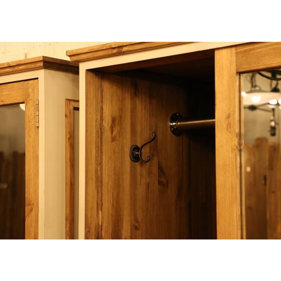 引き戸 タイプ】ワードローブ ミラー 付き キャビネット クラシック