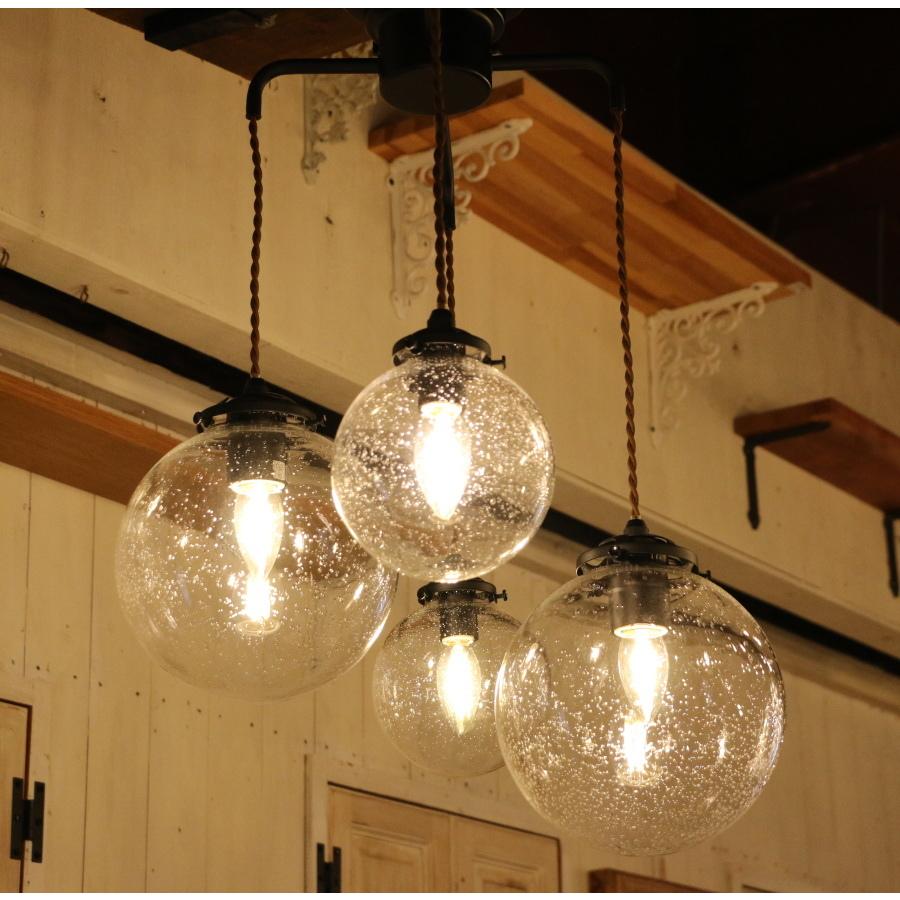 LED ペンダントライト スパークルデザイン LED電球付き】Sparkle・4灯ペンダントランプ(スパークル・4灯