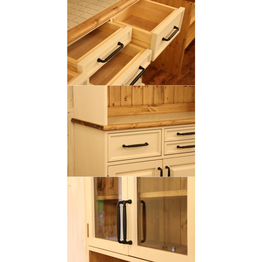 NC 3ガラスドア クラシック カップボード オーダー家具 サイズ変更可能 選べるカラー 北欧 無垢 木製 木製家具 キッチンボード ダイニングボード｜candoll-2014｜02