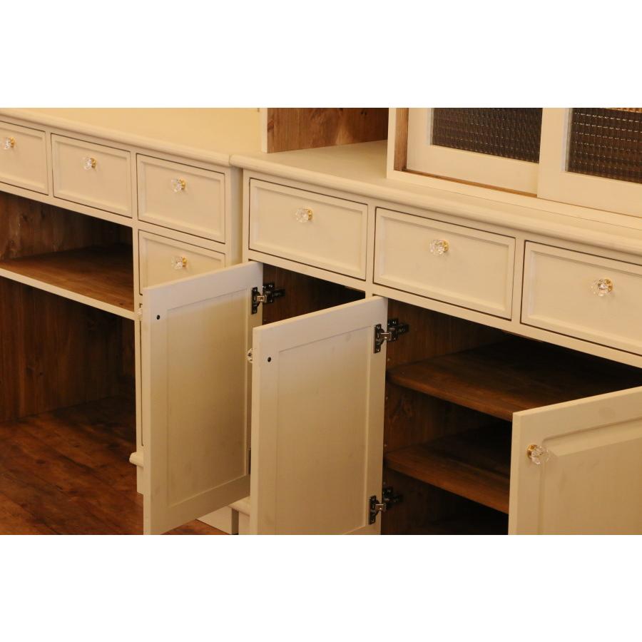 クラシック カップボード W2600 日本製 カントリー 家具 手作り 木