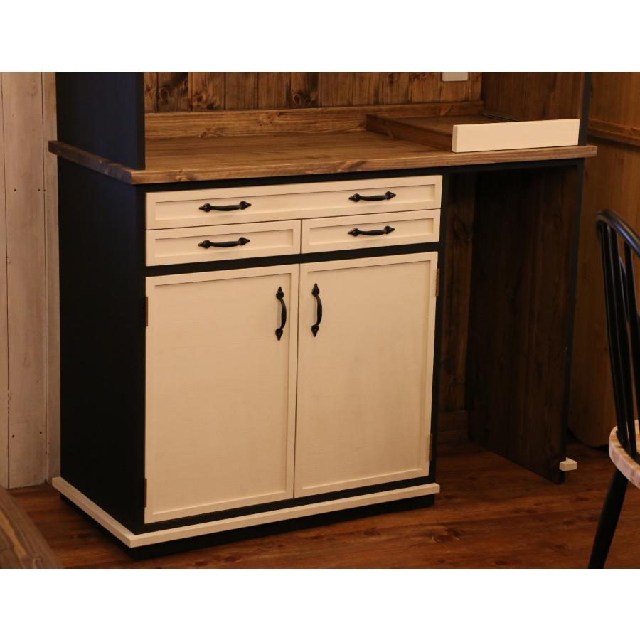 ニューヨークスタイル カップボード W1200 オーダー家具 サイズ変更 