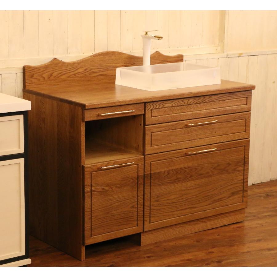 オーク材使用】洗面台 クラシック ウォッシュキャビネット W1130