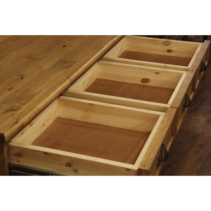 日本製】クラシック・2ガラスドアカップボード＆チェスト 食器棚