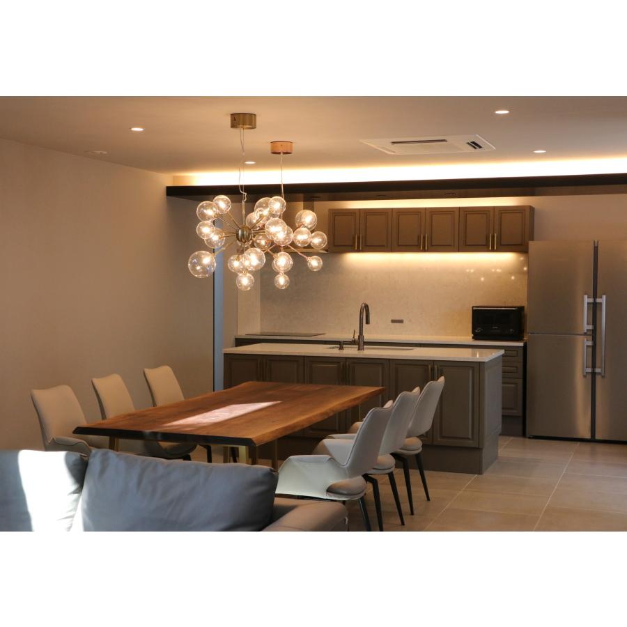 耳付き ウォールナット材 使用 】 ダイニングテーブル 真鍮 ゴールド