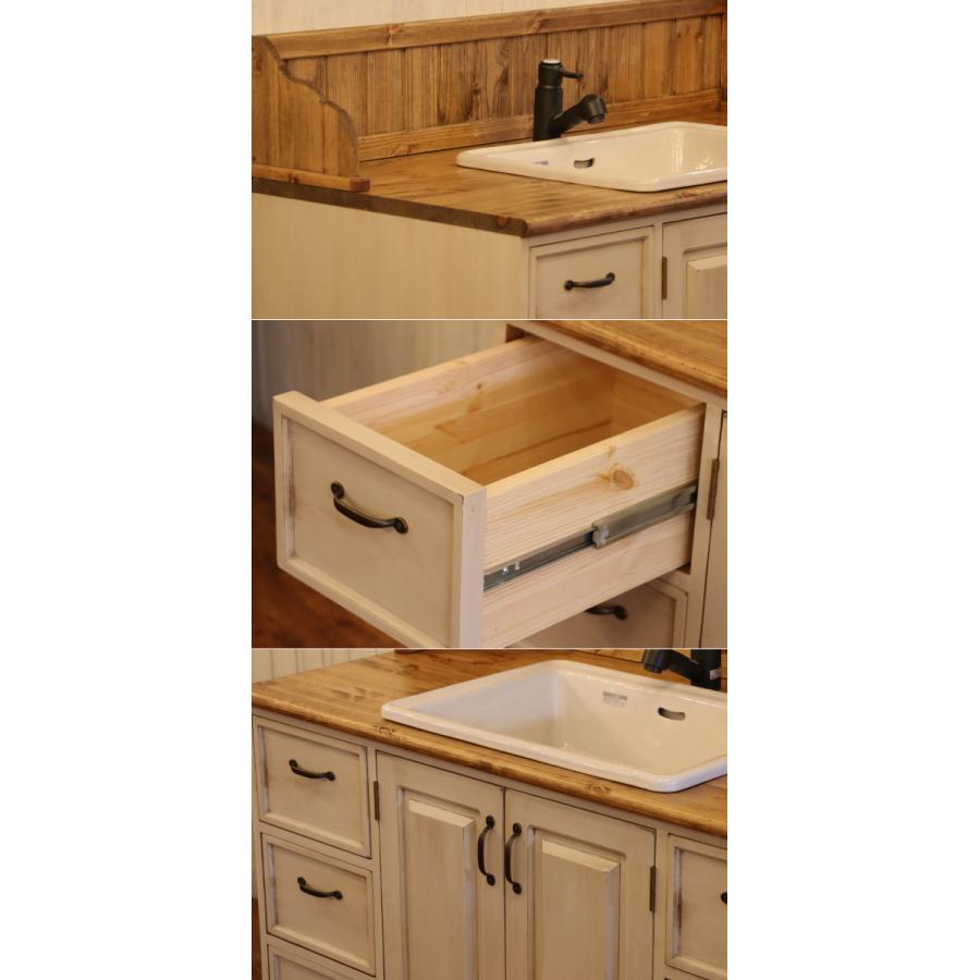 洗面台 クラシック ウォッシュキャビネット チェスト セット W1800