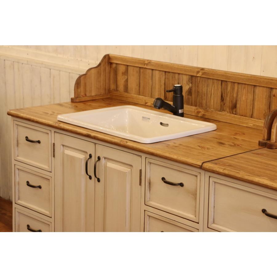 洗面台 クラシック ウォッシュキャビネット チェスト セット W1800