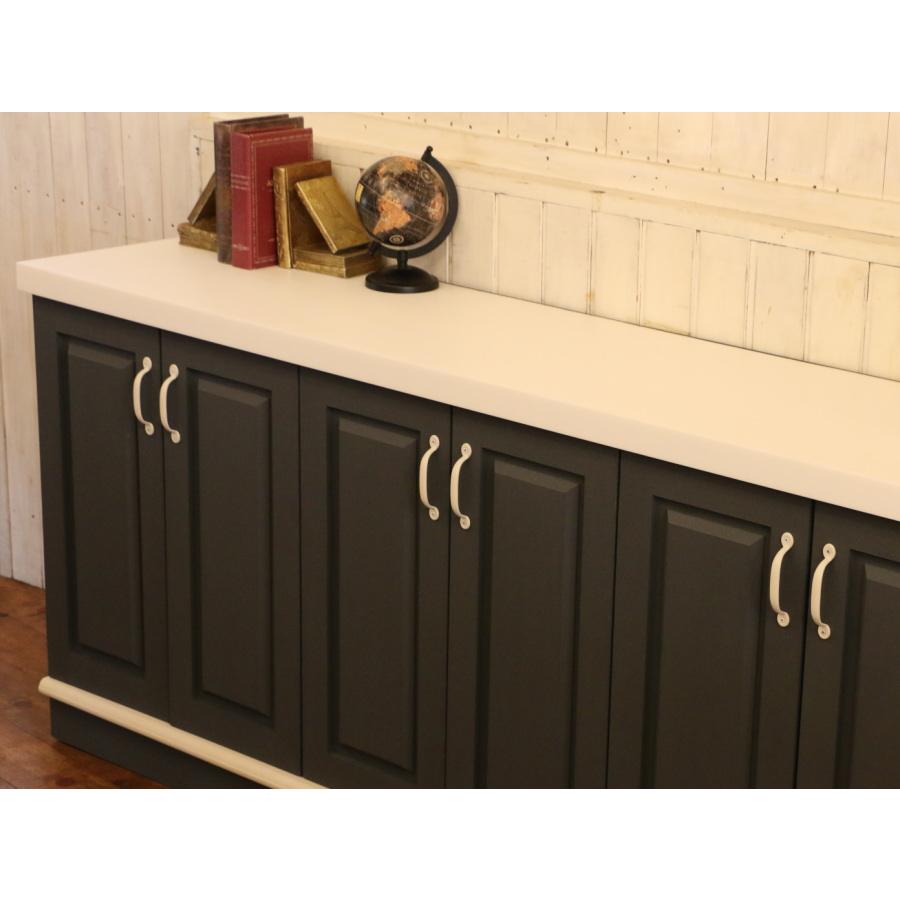 人造大理石 天板 】アッシュグレーカラー クラシック キャビネット