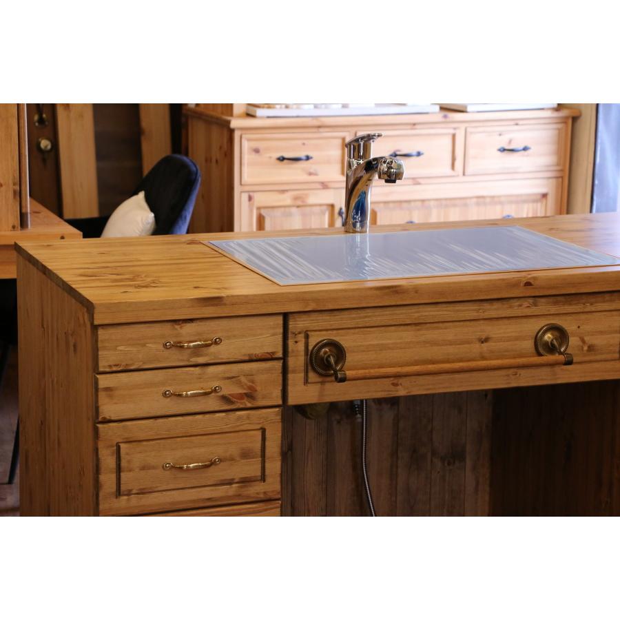 巾木収納 引き出し内スライド棚 付き 】 カントリー キッチン L型