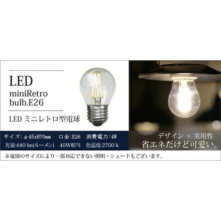 【ミニレトロ型 LED付き】ペンダントライト  インダストリアルランプ- St, Brooklyn, 1353FLG -の画像