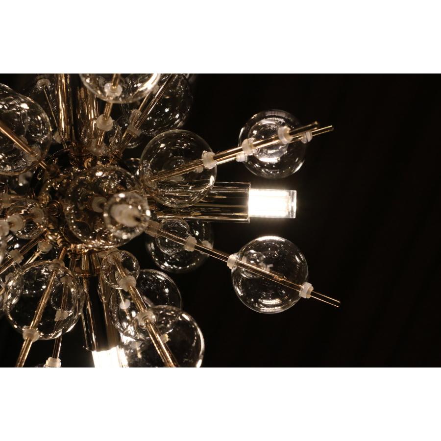 LED 付き 】4灯 バブルシャンデリア - Ball ボール4 バブル ガラス