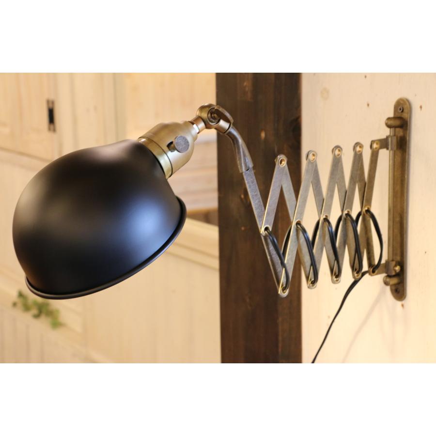 ミニレトロ型 LED付き】シザーブラケット Lever - ルヴェ ブラック