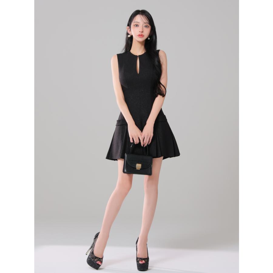 な*な様 DEA.byROBE de FLEURS ノースリーブ/プリーツ/キャ 新色追加】【再入荷】【DEA. by ROBE de FLEURS】スリットネック