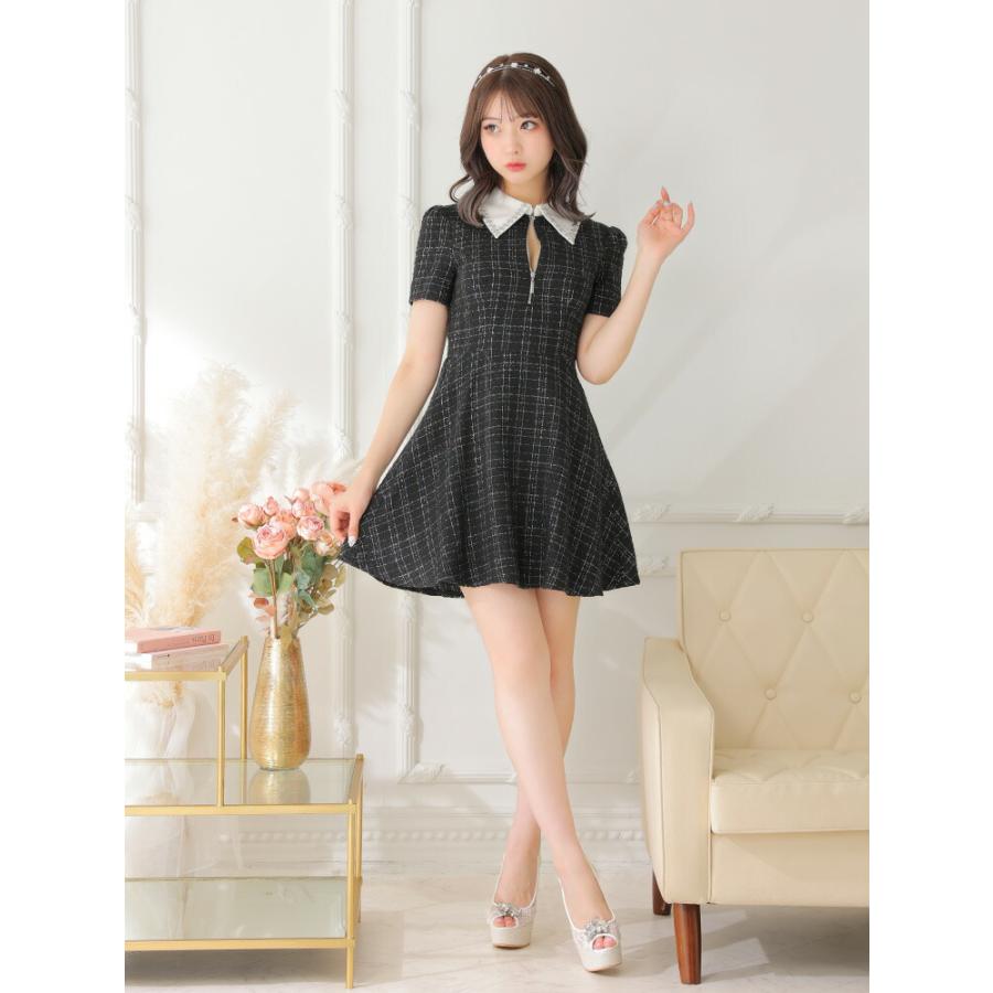 再入荷】【ROBE de FLEURS / ローブドフルール】ツイード/ ジッパー