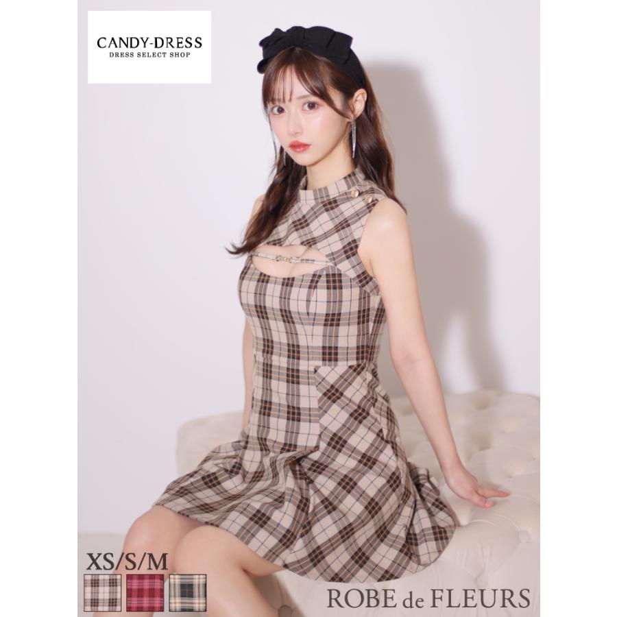 ROBE de FLEURS / ローブドフルール】 チェック/ バストカット