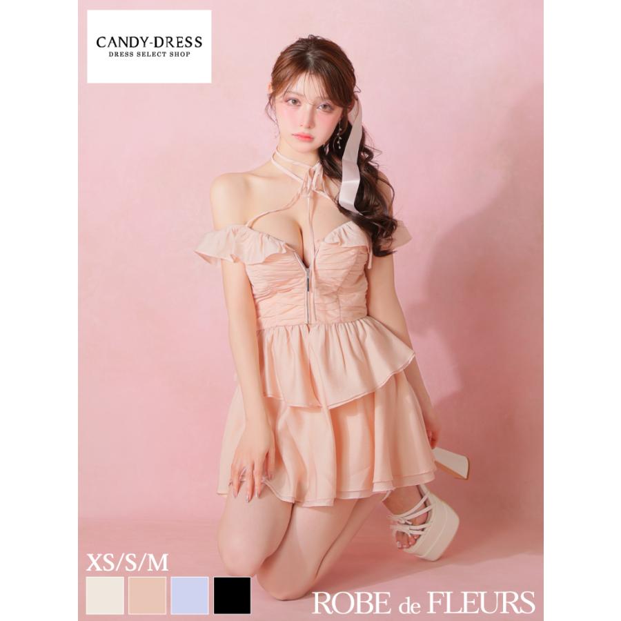 ROBE de FLEURS / ローブドフルール】フリル/ ジッパー/リボン