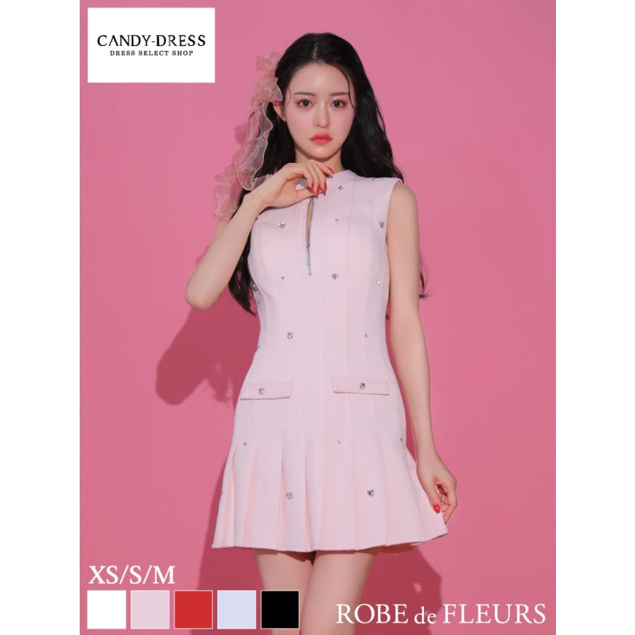 ROBE de FLEURS / ローブドフルール】 ハートビジュー/ ジッパー ROBE de FLEURS / ローブドフルール】 ハートビジュー/ ジッパー