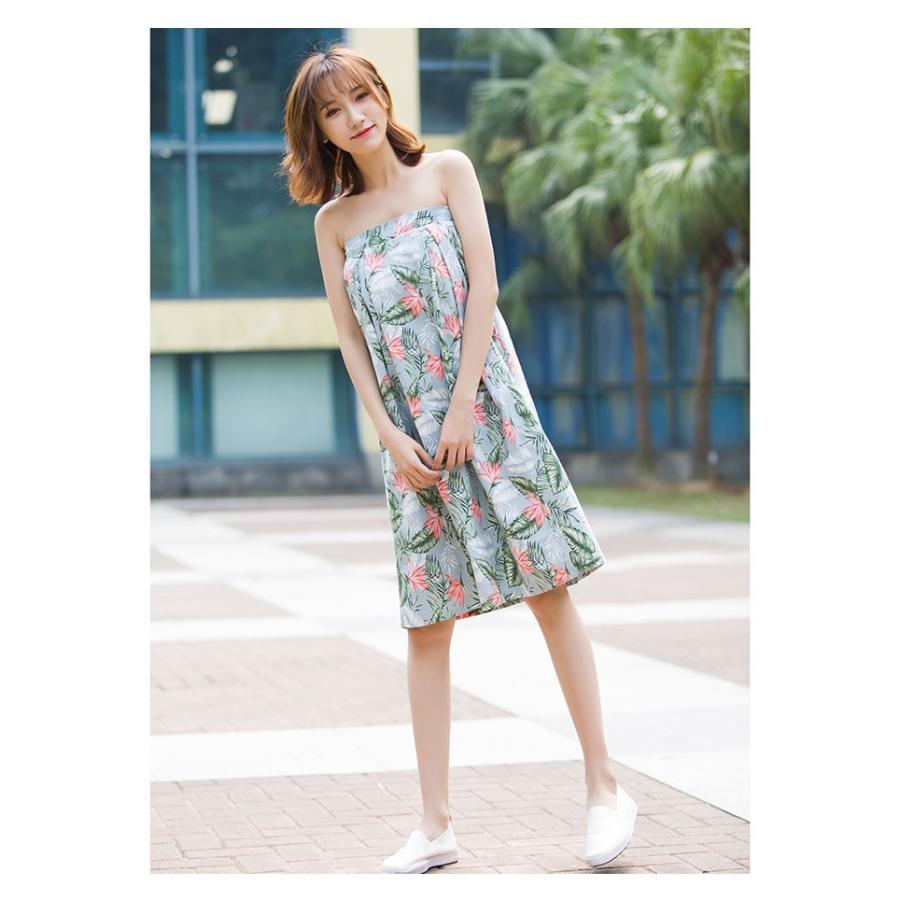 レディース 花柄 ワンピース ロングスカート 2way ボタニカル柄 