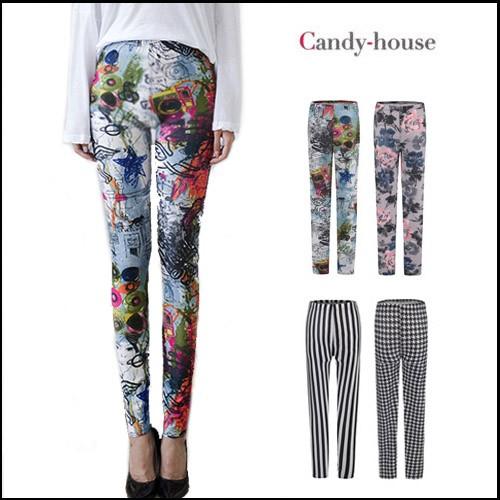 レディース パンツ レギンス レギパン 花柄 千鳥柄 春夏 送料無料 1912 Winfz1912 Candy House 通販 Yahoo ショッピング