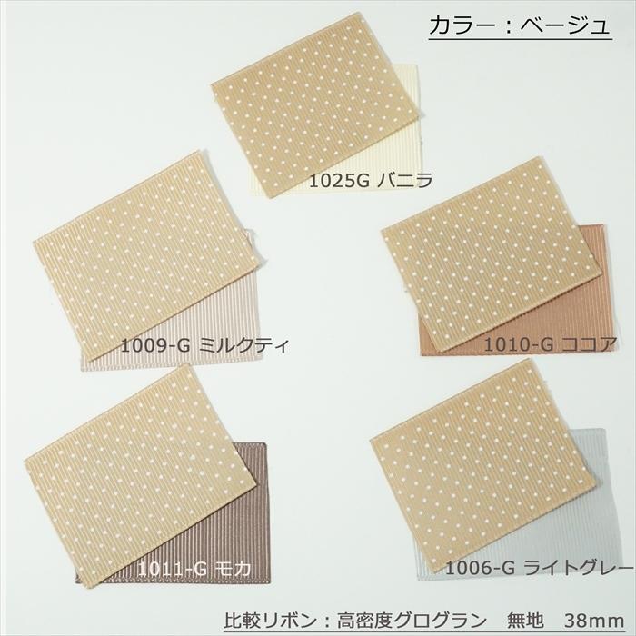 グログランリボン 38㎜　ドット グログランリボン 小ドット 38mm : Candy Smileヤフーショップ