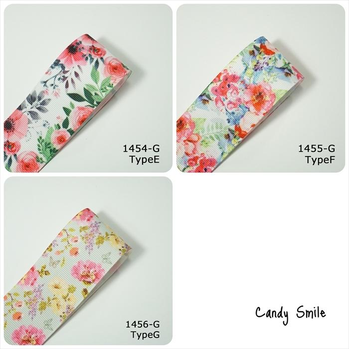 グログランリボン 大人な花柄 幅38mm : Candy Smileヤフーショップ