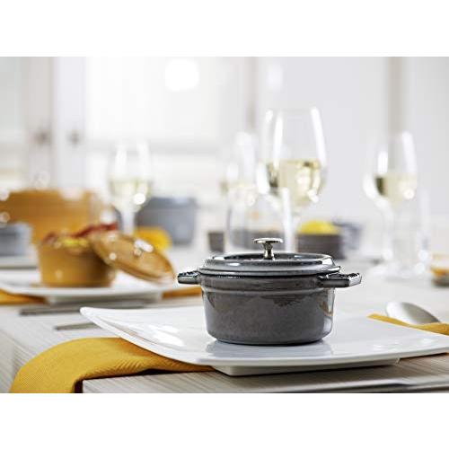 staub ストウブ 「 ミニ ピコ ココット ラウンド グレー 12cm 」 小さい 両手 鋳物 ホーロー 鍋 IH対応 【日本販売品】 La Cocotte Round 40509-474 staub ストウブ ミニ ピコ ココット ラウンド グレー 12cm 小さい 両手 鋳物 ホーロー IH対応 日本販売品 La Cocotte Round