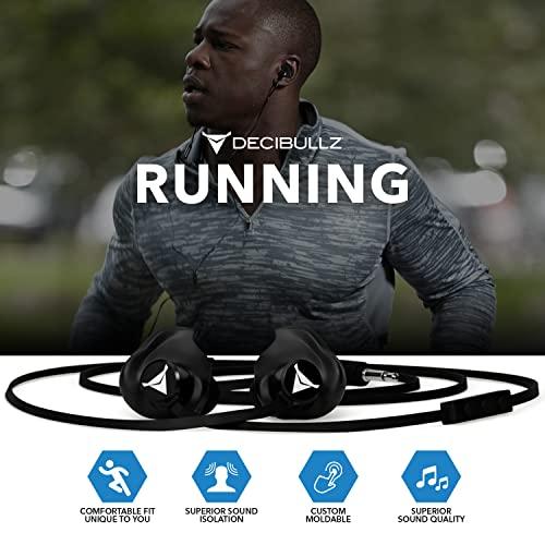 Decibullz - カスタム成形輪郭ESインイヤーヘッドホン 簡単かつ迅速に耳の形を整えます (ブラック) Decibullz カスタム成形輪郭ESインイヤーヘッドホン 簡単かつ迅速に耳の形を整えます ブラック