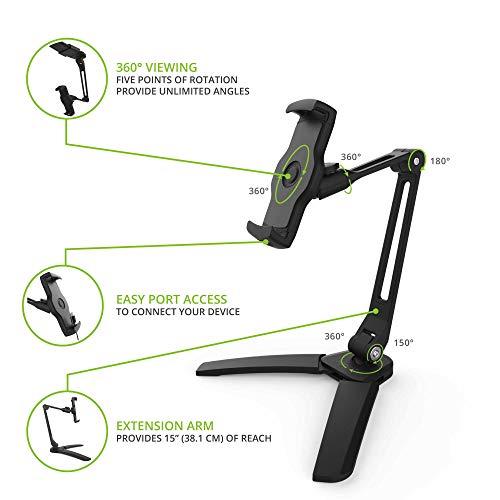 Kanto DS250 拡張アーム スマートフォン&タブレットスタンド 壁取り付けブラケット2個付き Extended Arm ブラック DS250 DS250 Kanto 拡張アーム スマートフォン&タブレットスタンド 壁取り付けブラケット2個付き Extended Arm ブラック