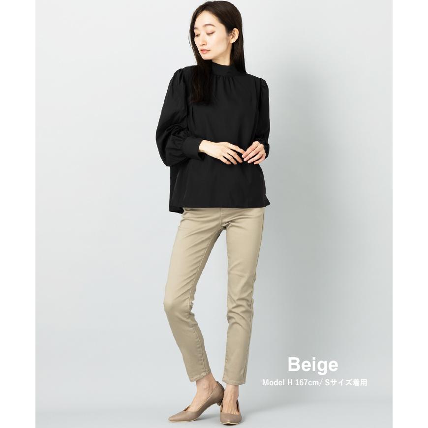 はなまるストレッチ カラー デニム レギンス パンツ なめらか はなまるストレッチ カラー デニム レギンス パンツ なめらか
