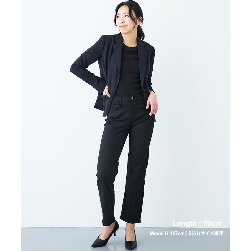 S〜7L】【Everyday Black Pants Series!!!】スリム ストレート パンツ
