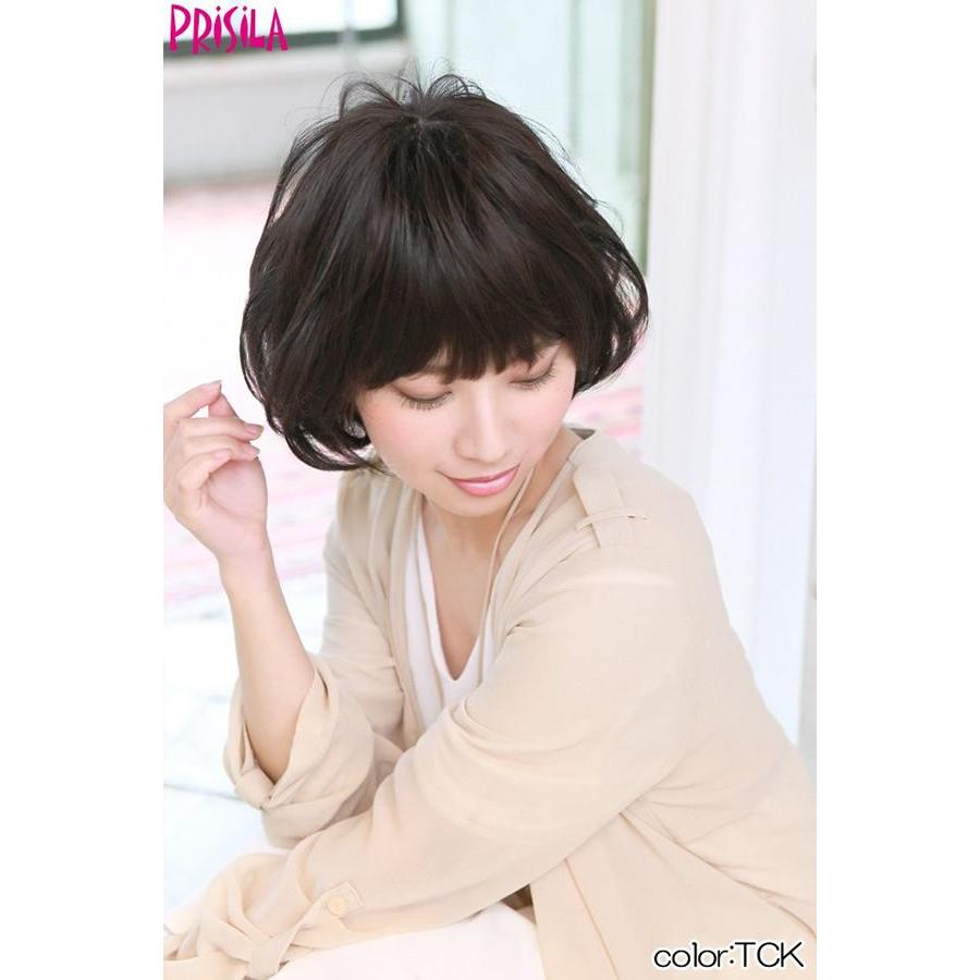 ウィッグ ショート 自然 フルウィッグ オールウィッグ エアリーマッシュ A-684耐熱 (送料無料) プリシラ PRISILA